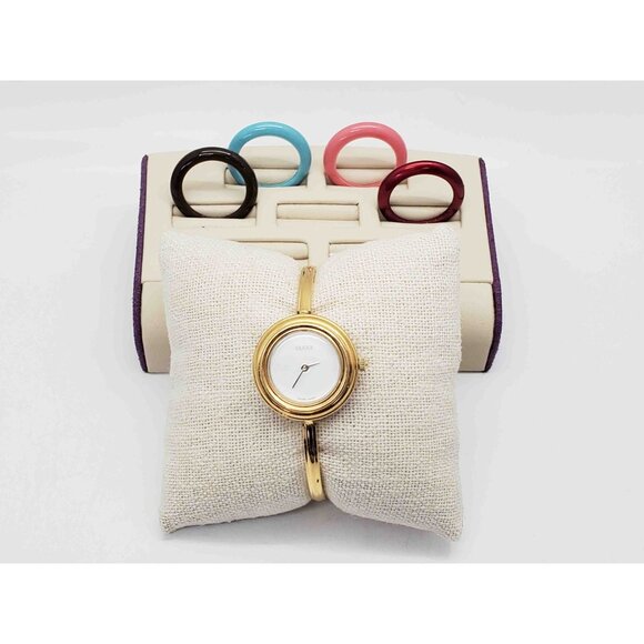 Gucci 11/12.2 Wristwatch with 4 Colorful Interchangeable Bezels - Picture 1 of 9